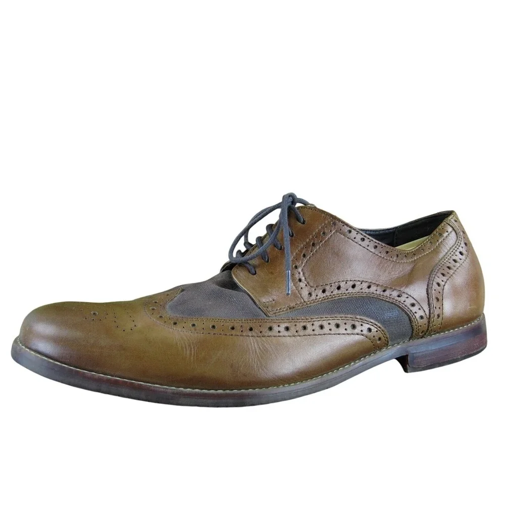 Rockport Men's Wingtip Derby Oxfords Brown Leather Size 13 Medium  Used 2025‎